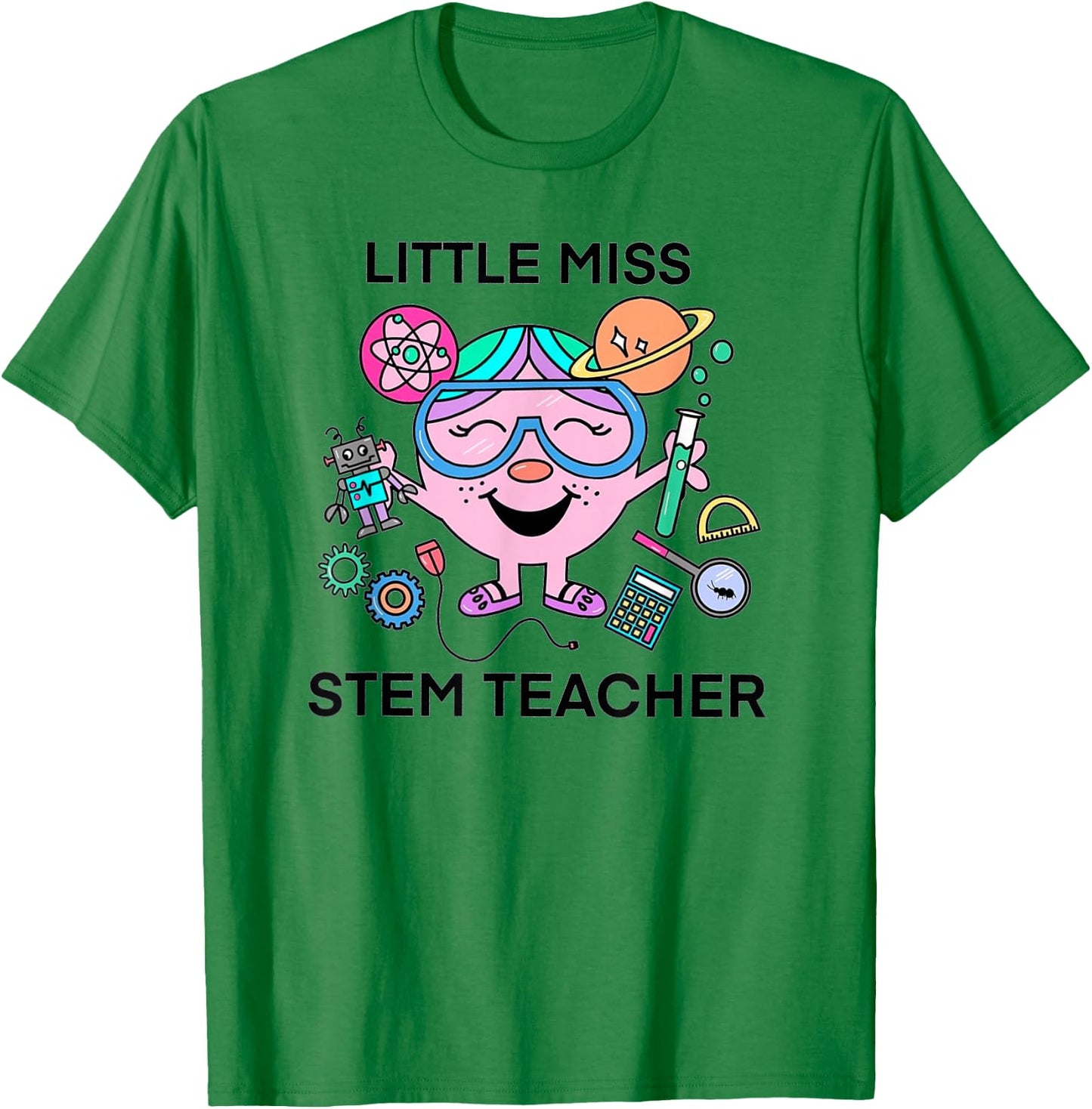 Little Miss Stem Teacher T-Shirt - T-Shirt | Irish Green