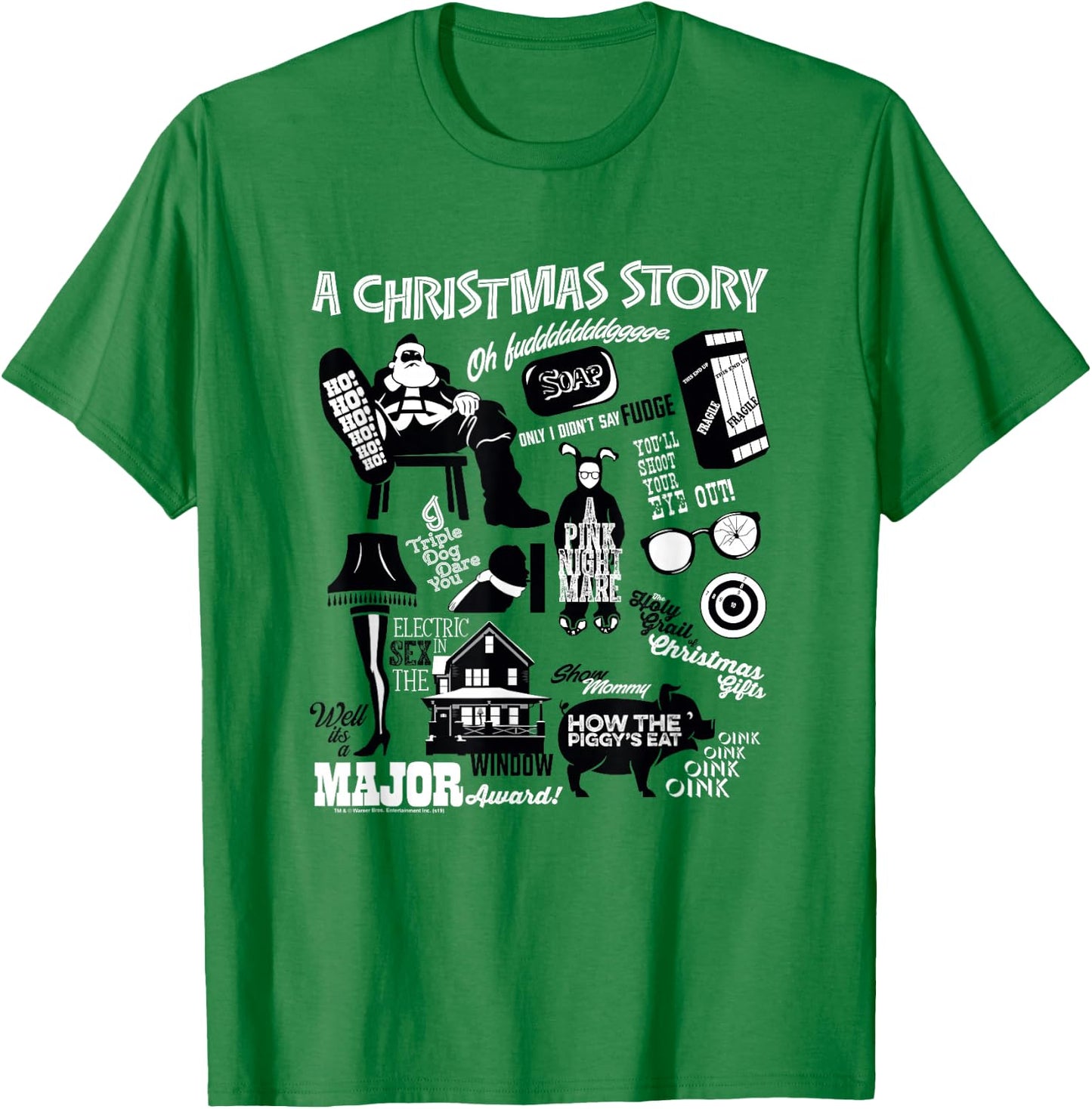 A Christmas Story Highlight Collage T-Shirt - T-Shirt | Irish Green