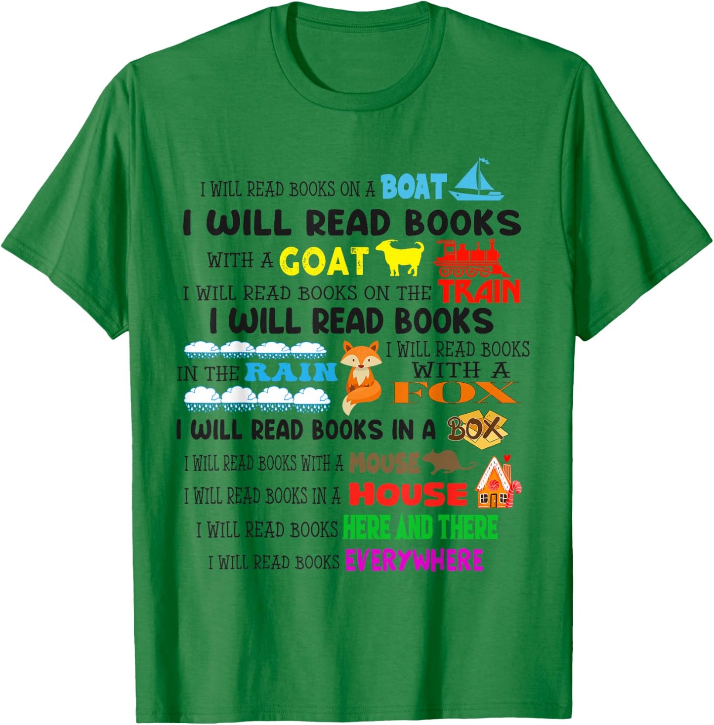 Funny Read My Shirt Day For Kids Boy Girls i will read books T-Shirt - T-Shirt | Irish Green