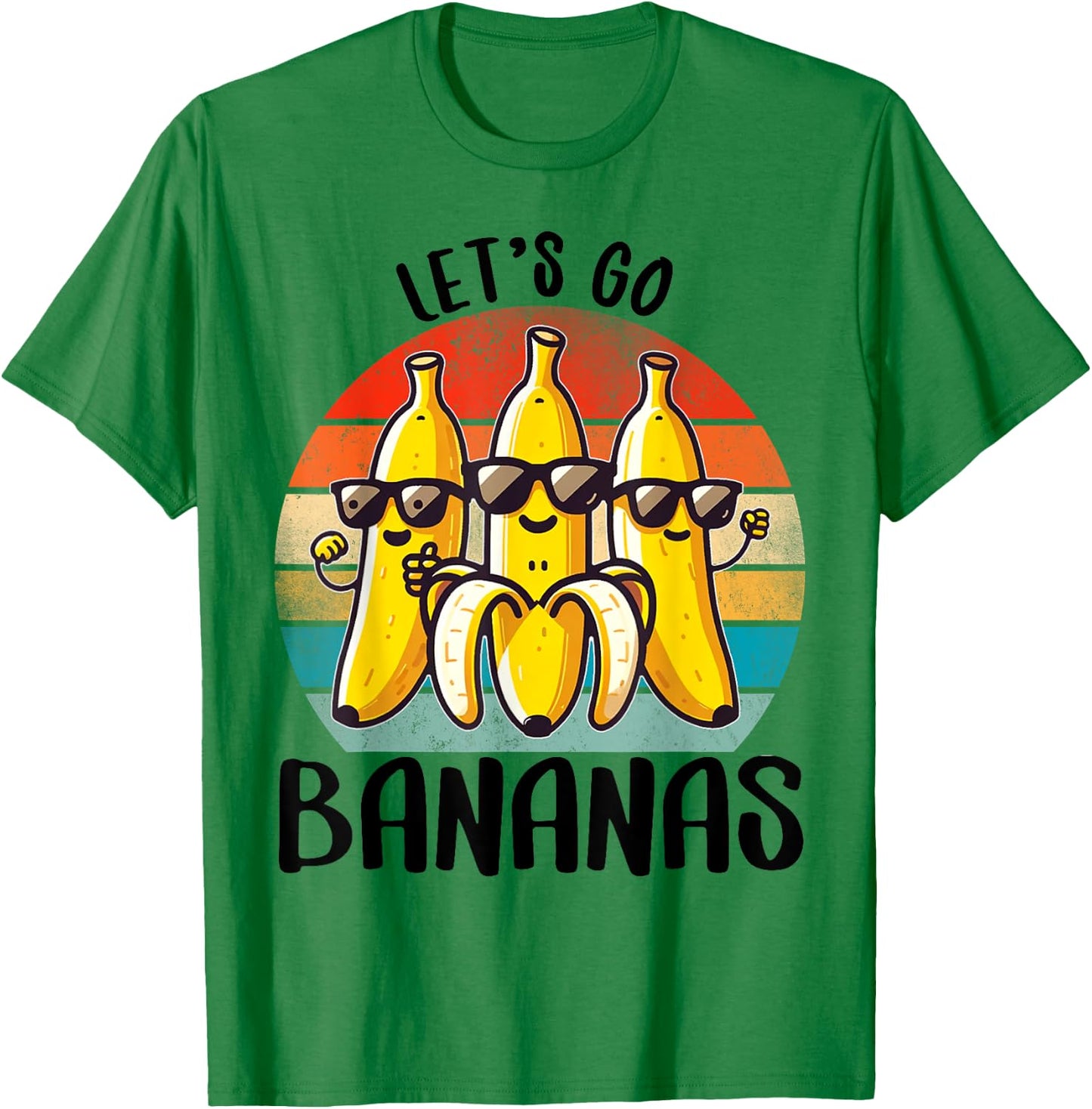 Funny Bananas Shirt Cute Banana Gifts Funny Lets go Bananas T-Shirt - T-Shirt | Irish Green