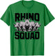 Rhino Squad Cool Rhinoceros Team Wildlife Enthusiasts T-Shirt - T-Shirt | Irish Green