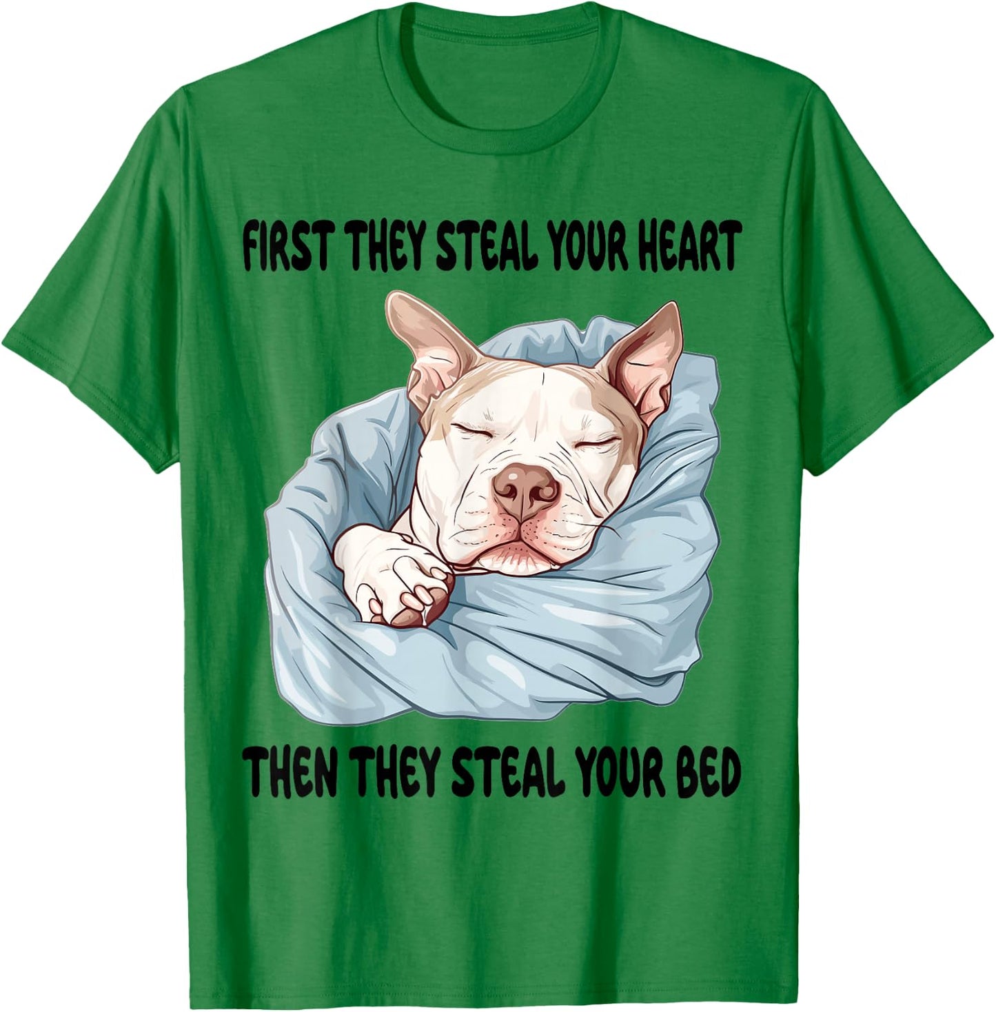 Pitbull Sleeping Pajamas Nightgown T-Shirt - T-Shirt | Irish Green