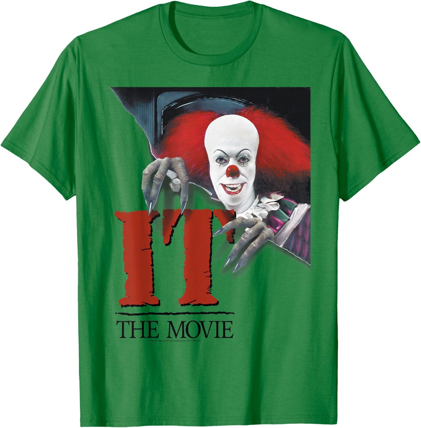 It Miniseries Pennywise Poster Logo T-Shirt - T-Shirt | Irish Green