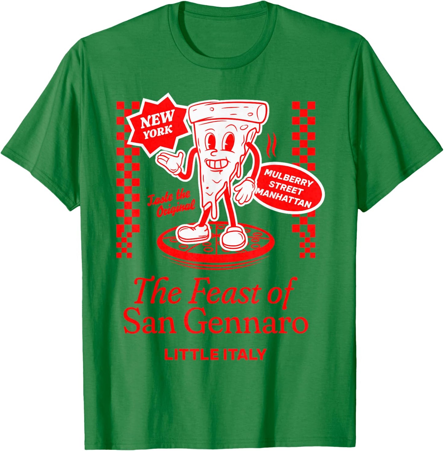 Feast of San Gennaro Little Italy Festival New York Pizza T-Shirt - T-Shirt | Irish Green