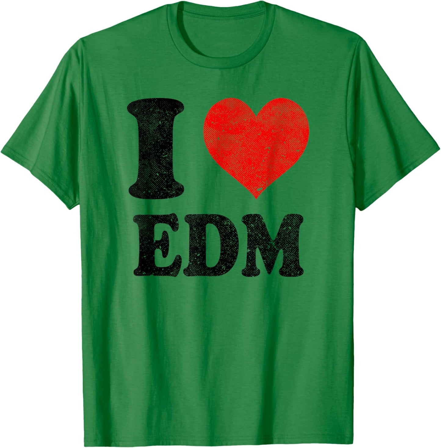 I Love EDM Vintage T-Shirt - T-Shirt | Irish Green