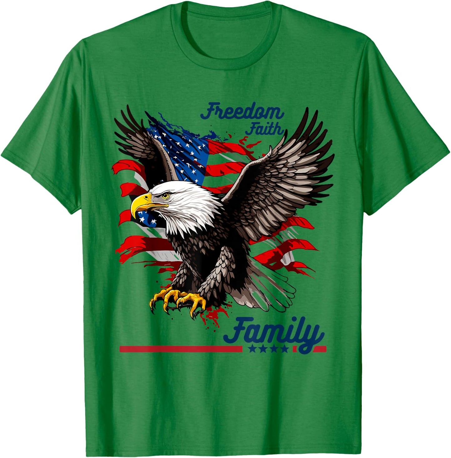 Patriotic Bald Eagle USA T-Shirt - T-Shirt | Irish Green