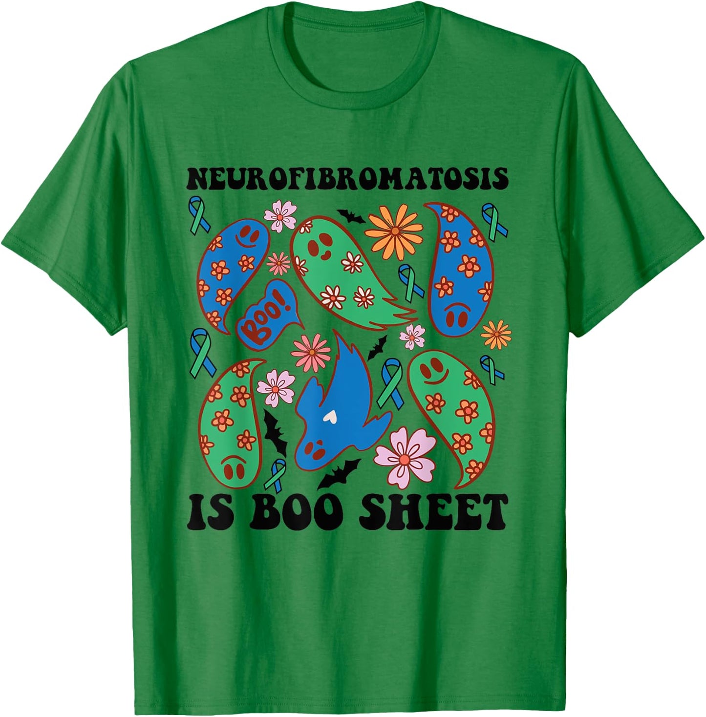 Neurofibromatosis Awareness Halloween Ghosts Sped Teacher T-Shirt - T-Shirt | Irish Green