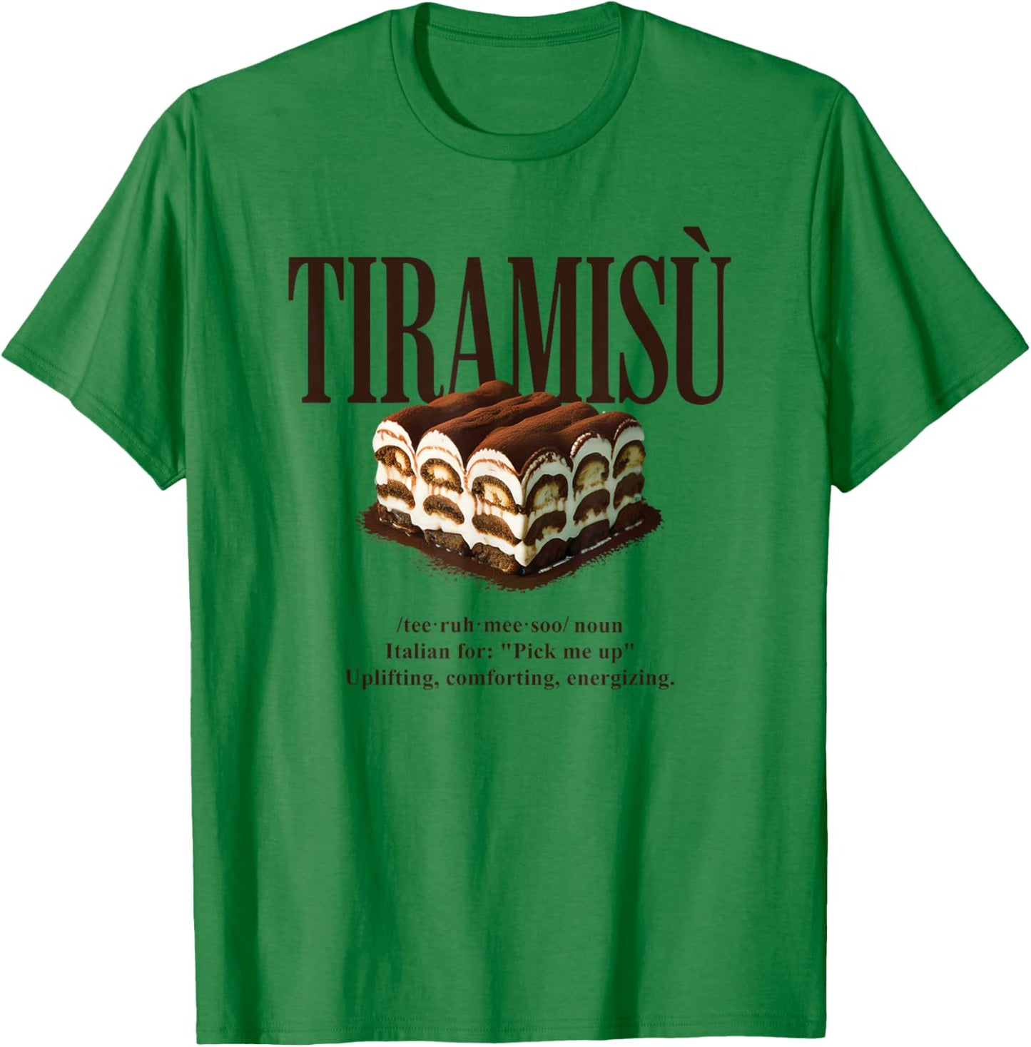 Tiramisu Vintage 90s Italian Food Aesthetic Foodie Dessert T-Shirt - T-Shirt | Irish Green