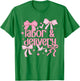 Women Labor and Delivery Nurse Grad Coquette Pink Bow Ribbon T-Shirt - T-Shirt | Irish Green
