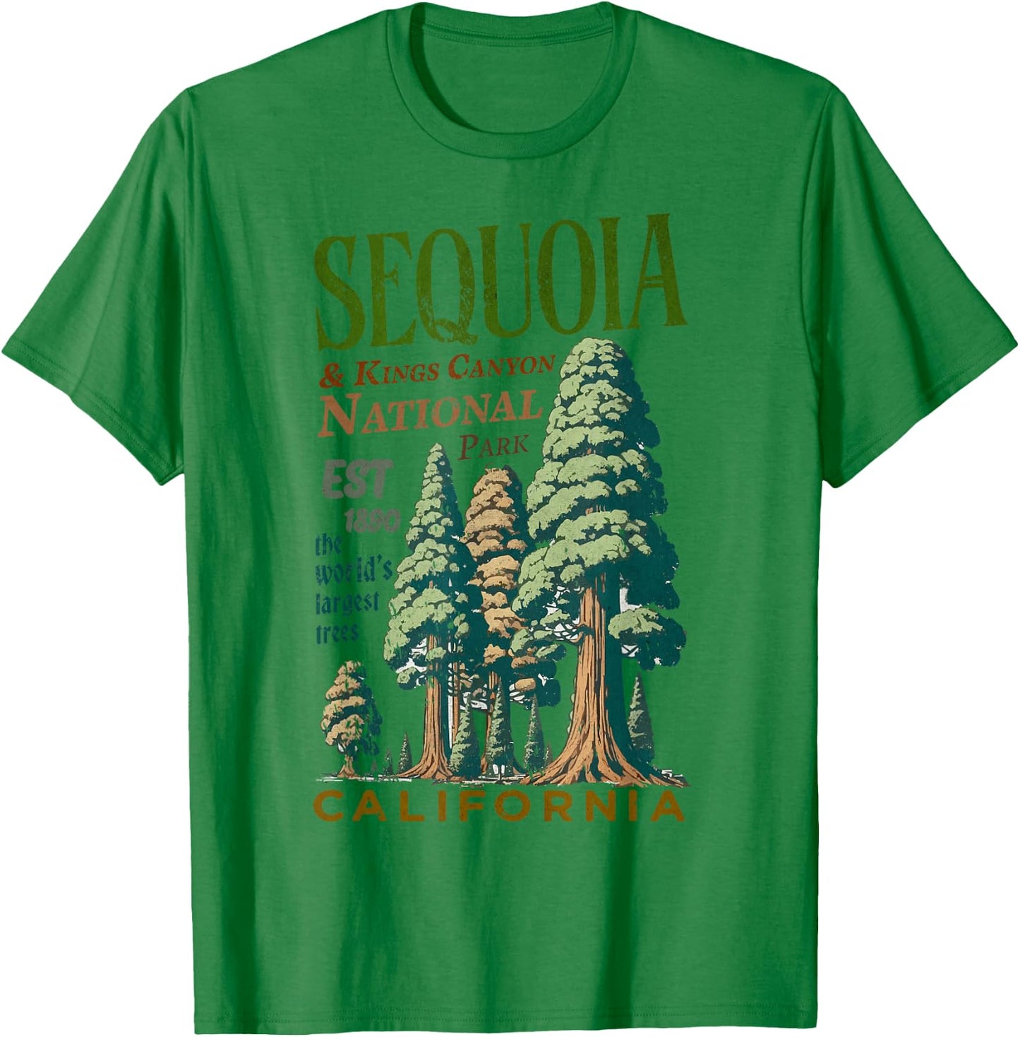 Sequoia Kings Canyon National Parks T-Shirt - T-Shirt | Irish Green