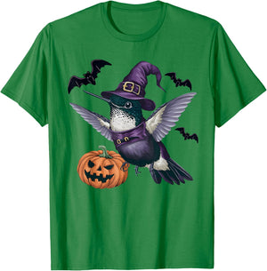 Hummingbird Halloween Costume Pumpkin Bat Witch T-Shirt - T-Shirt | Irish Green