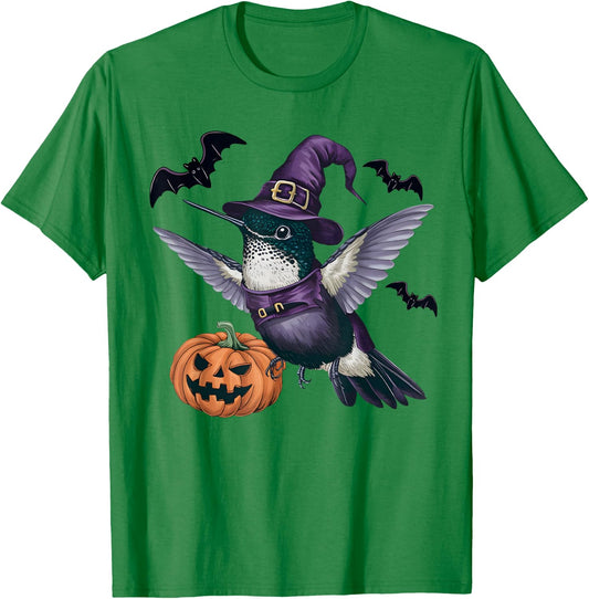 Hummingbird Halloween Costume Pumpkin Bat Witch T-Shirt - T-Shirt | Irish Green