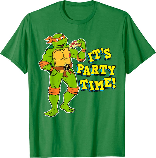 Teenage Mutant Ninja Turtles Leonardo Party Time T-Shirt - T-Shirt | Irish Green