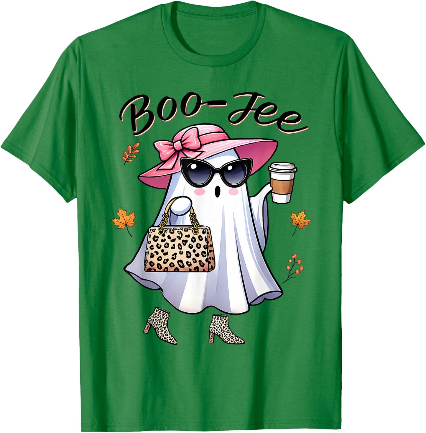 Cute Funny Boo-Jee Ghost Halloween Boujee Women Girls T-Shirt - T-Shirt | Irish Green