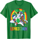 St Patricks Day Shirt Girls Dab Unicorn Leprechaun Lepricorn T-Shirt - T-Shirt | Irish Green