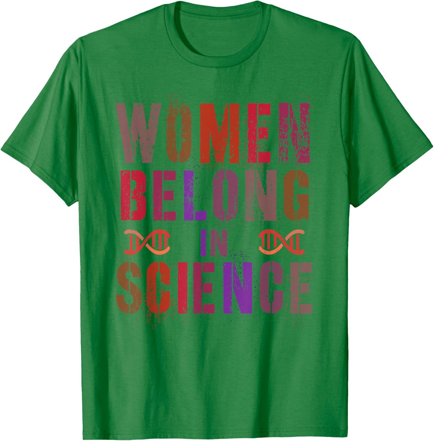 Girls WOMEN BELONG In SCIENCE Pink Technology Squad Engineer T-Shirt - T-Shirt | Irish Green