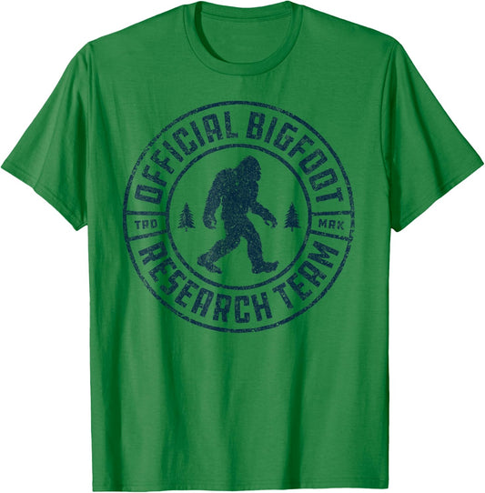 Bigfoot Research Team Retro Vintage Sasquatch Men Women T-Shirt - T-Shirt | Irish Green