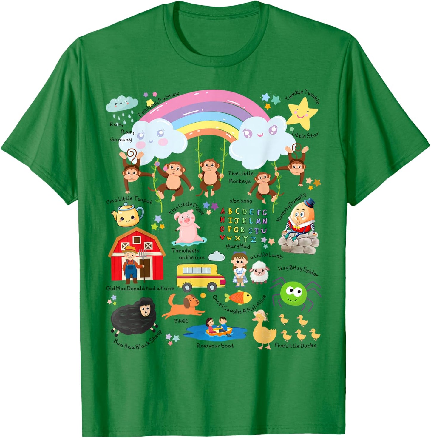 Storytime Story Telling Nursery Rhymes Children's Librarian T-Shirt - T-Shirt | Irish Green