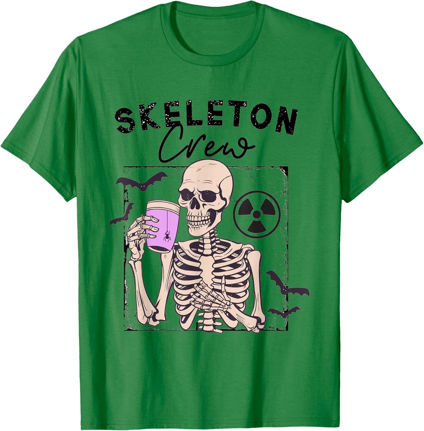Radiology Halloween Xray Tech Skeleton Coffee Crew CT Tech T-Shirt - T-Shirt | Irish Green