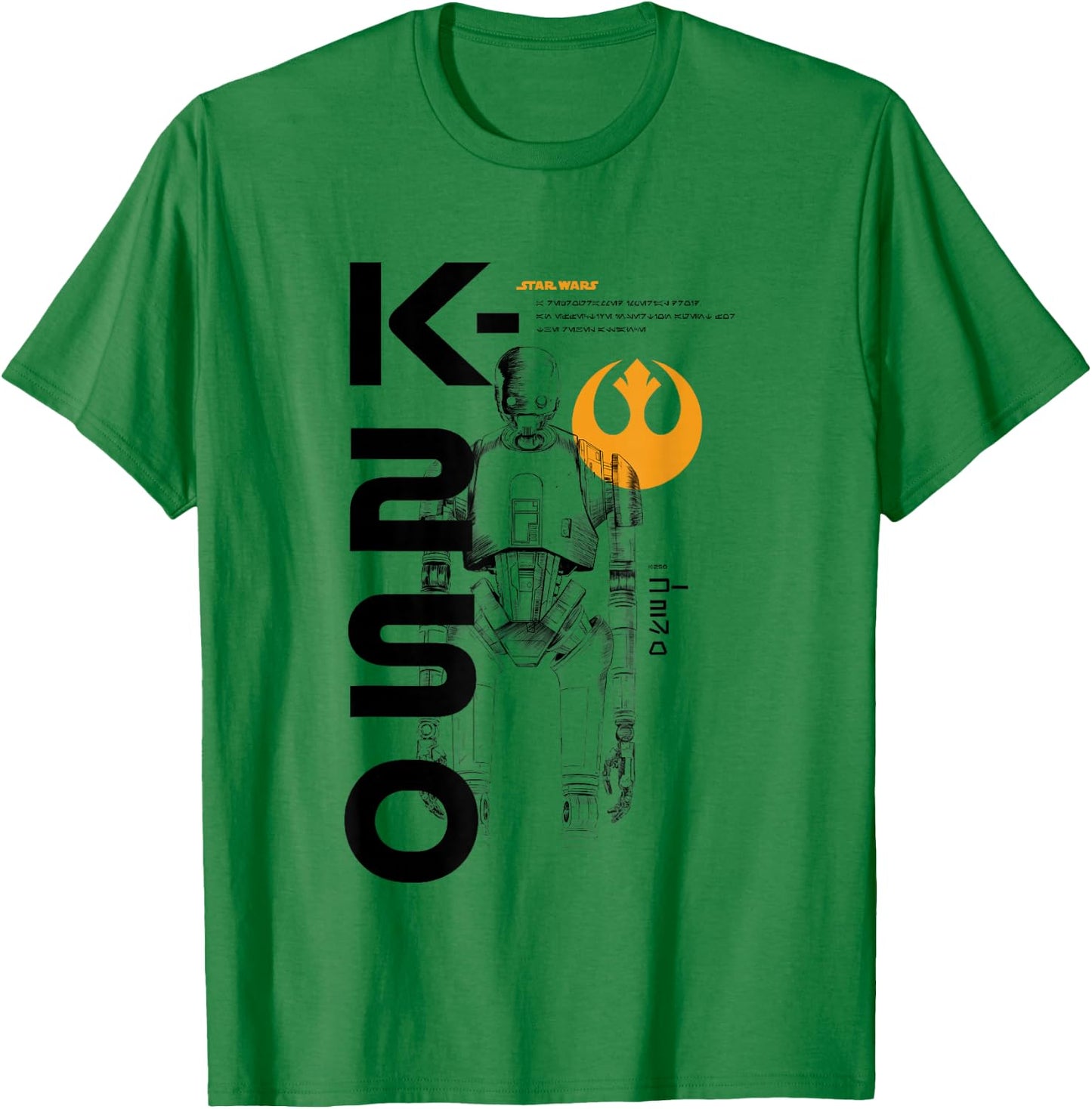 Star Wars Rogue One Iconic K-2SO Droid Retro Chest Poster V2 T-Shirt - T-Shirt | Irish Green