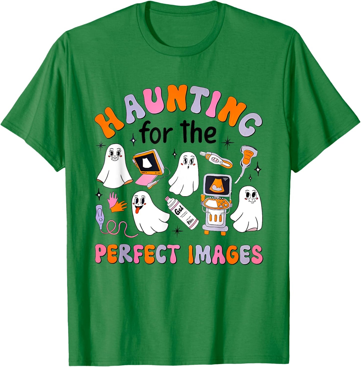 Haunting For The Perfect Images Halloween Sono Tech CT MRI T-Shirt - T-Shirt | Irish Green