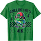 Rollin Into 4K Dinosaur Skateboard Im Ready for 4K Kid Funny T-Shirt - T-Shirt | Irish Green