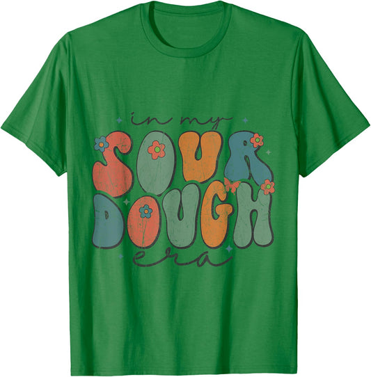 In My Sourdough Era Groovy Bread Baking Sourdough Enthusiast T-Shirt - T-Shirt | Irish Green