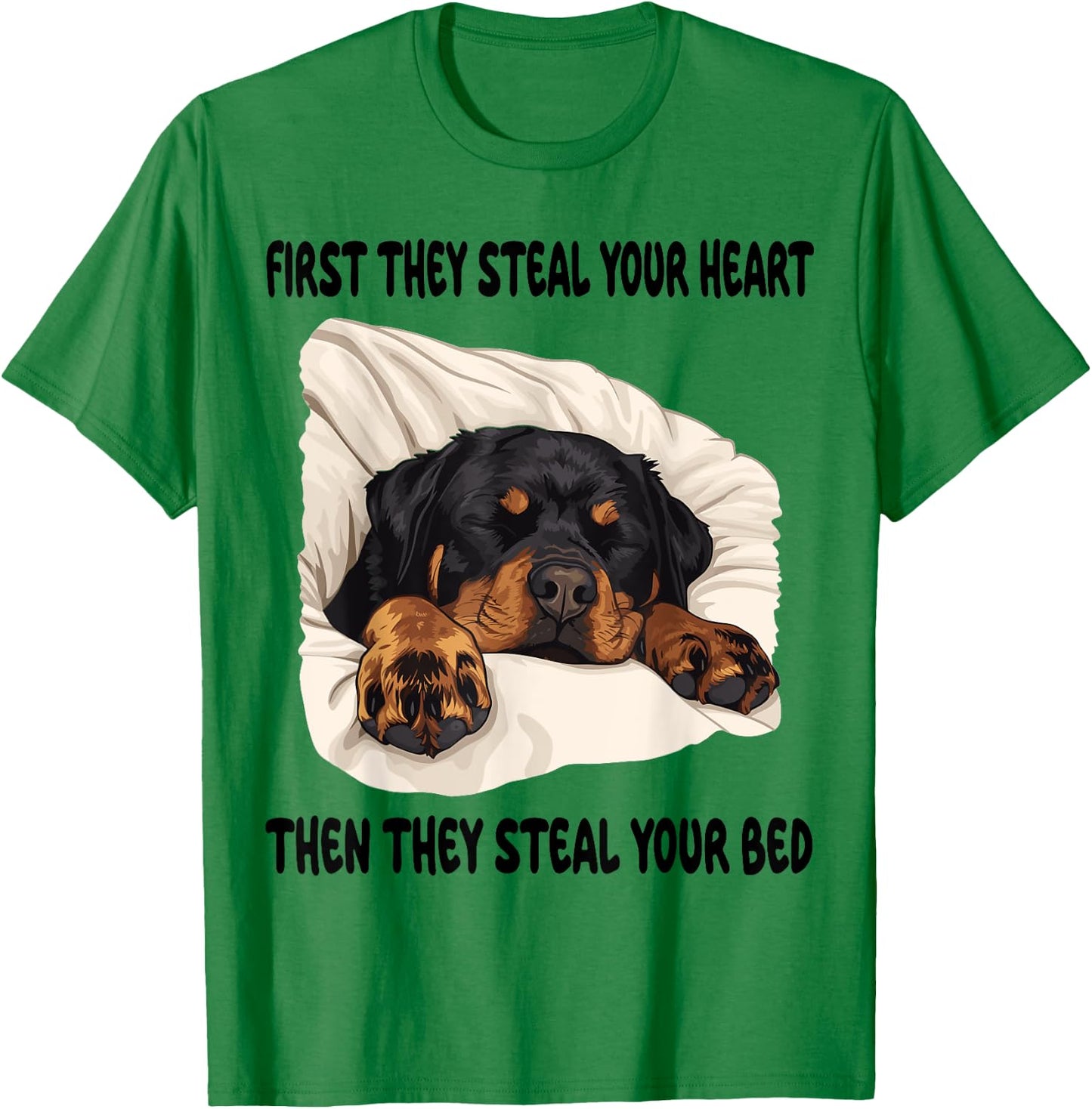 Rottweiler Sleeping Pajamas Nightgown T-Shirt - T-Shirt | Irish Green