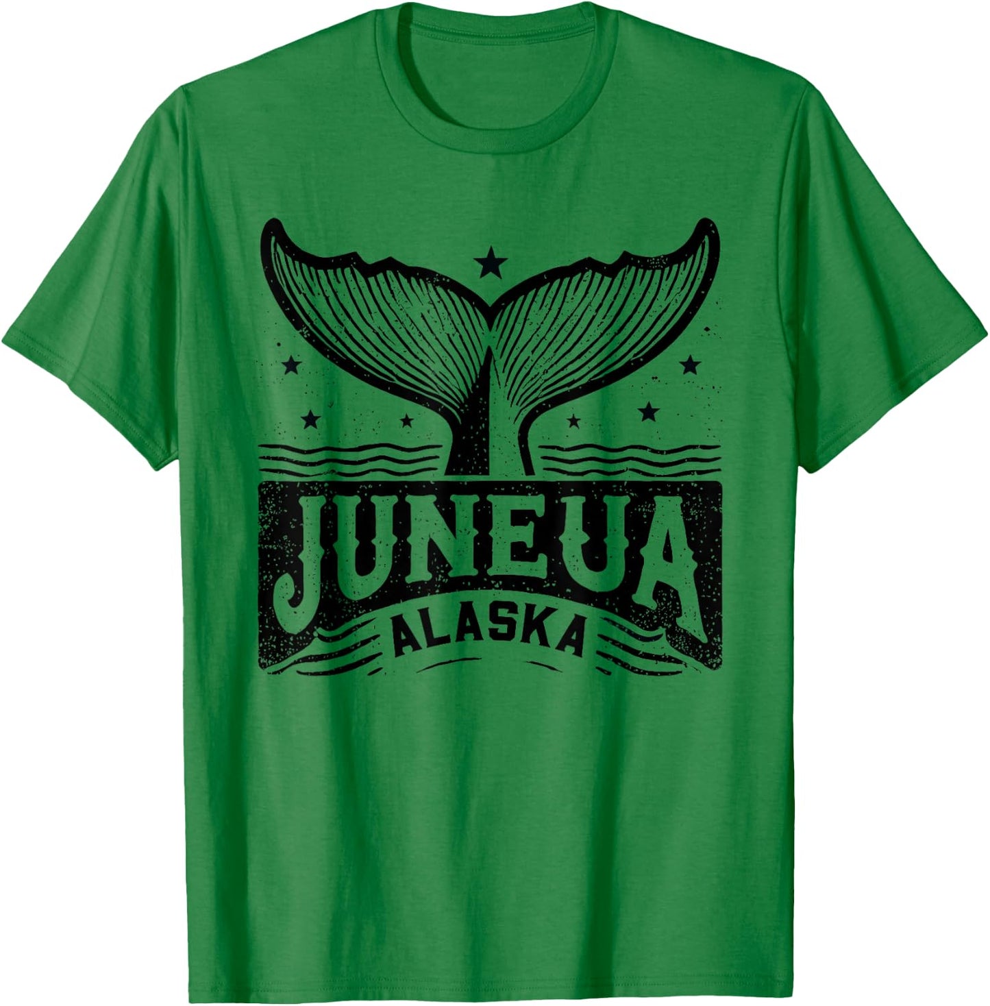 Juneau Alaska Whale Tail Wildlife Adventure Alaskan T-Shirt - T-Shirt | Irish Green