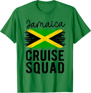 Jamaica Cruise Squad 2025 Jamaican Family Matching Cruise T-Shirt - T-Shirt | Irish Green