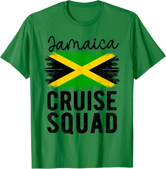 Jamaica Cruise Squad 2025 Jamaican Family Matching Cruise T-Shirt - T-Shirt | Irish Green