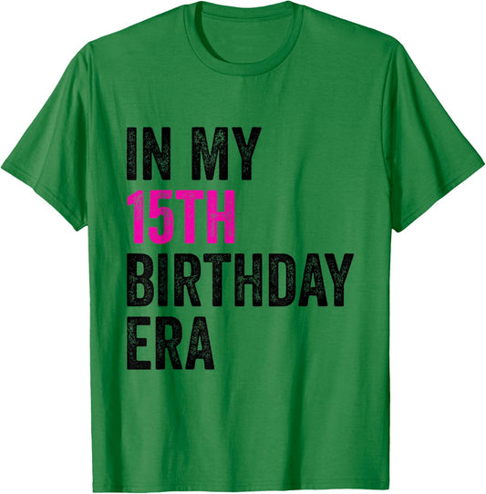 15th Birthday Teenage Girl Birthday T-Shirt - T-Shirt | Irish Green