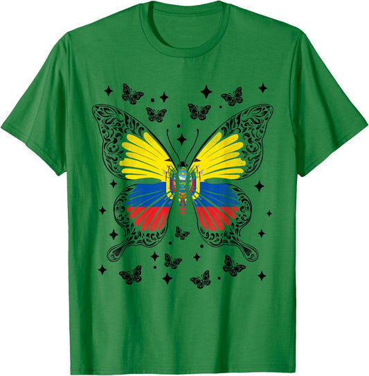 Ecuadorian Butterfly Ecuador T-Shirt - T-Shirt | Irish Green
