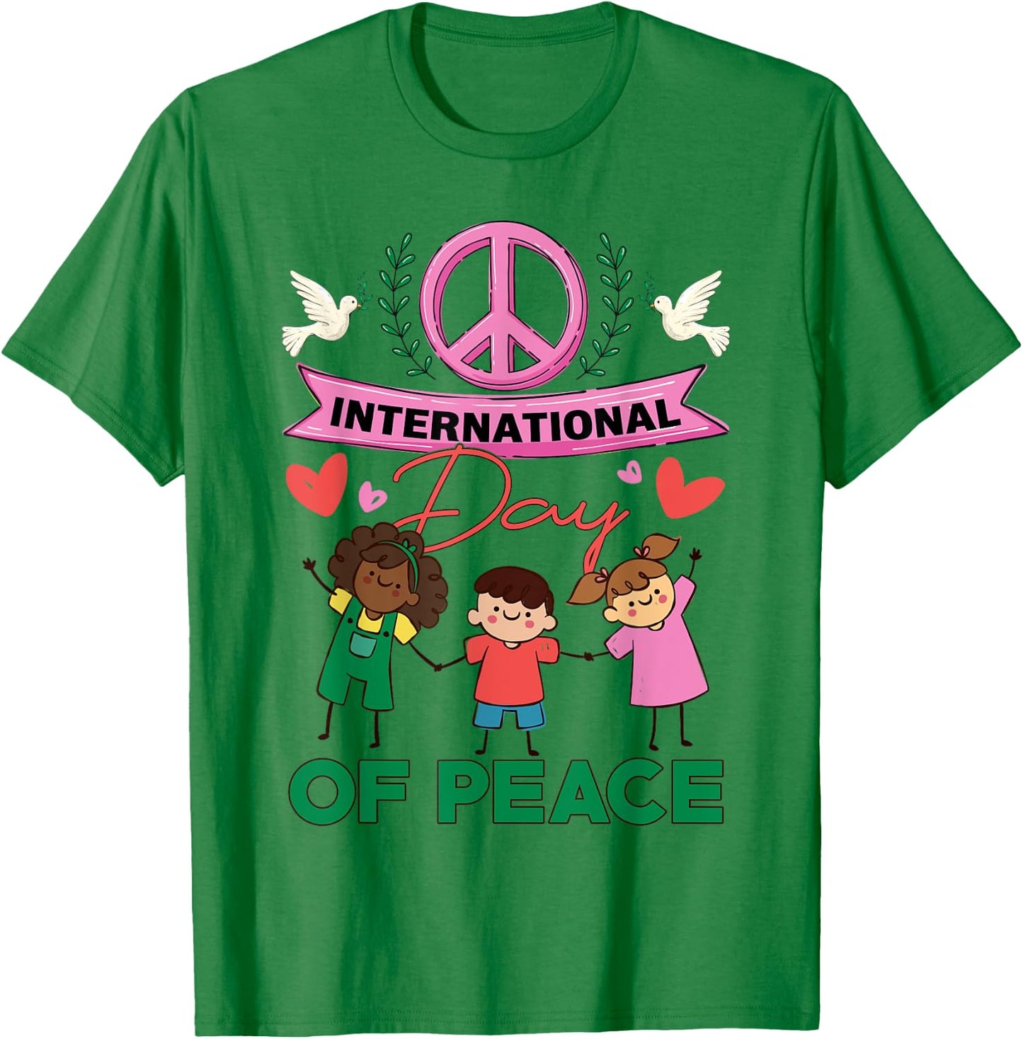 International Day Of Peace World Peace Day September 21 Kids T-Shirt - T-Shirt | Irish Green