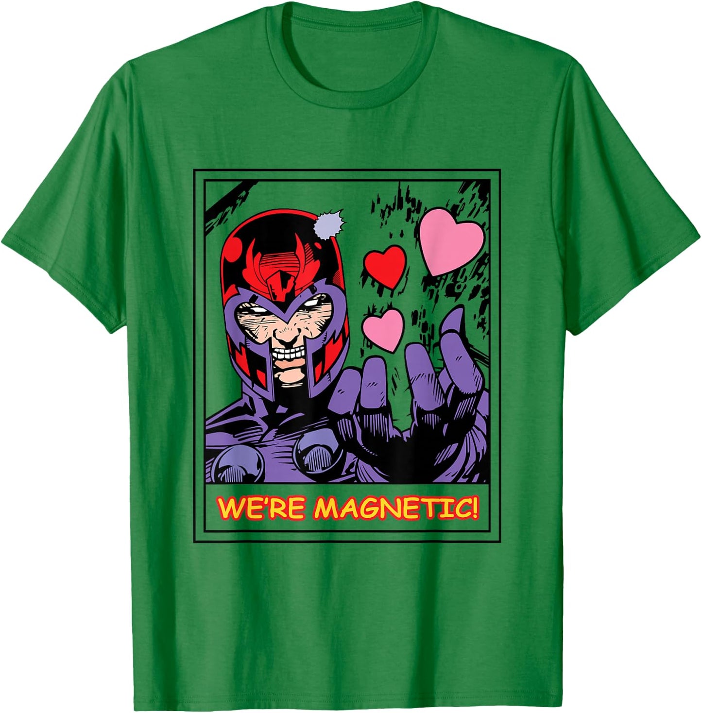 Marvel Valentine's Day We're Magnetic! Magneto Poster T-Shirt - T-Shirt | Irish Green