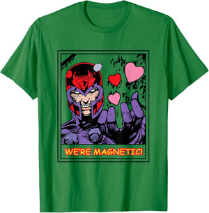 Marvel Valentine's Day We're Magnetic! Magneto Poster T-Shirt - T-Shirt | Irish Green