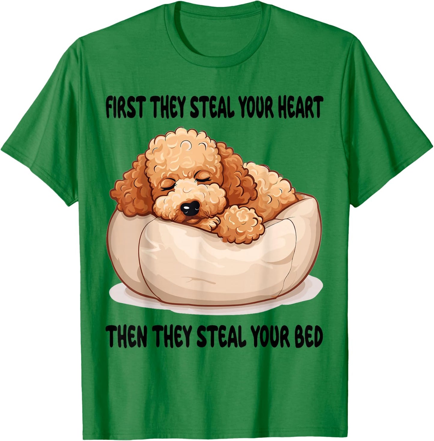 Toy-Poodle Sleeping Pajamas Nightgown T-Shirt - T-Shirt | Irish Green