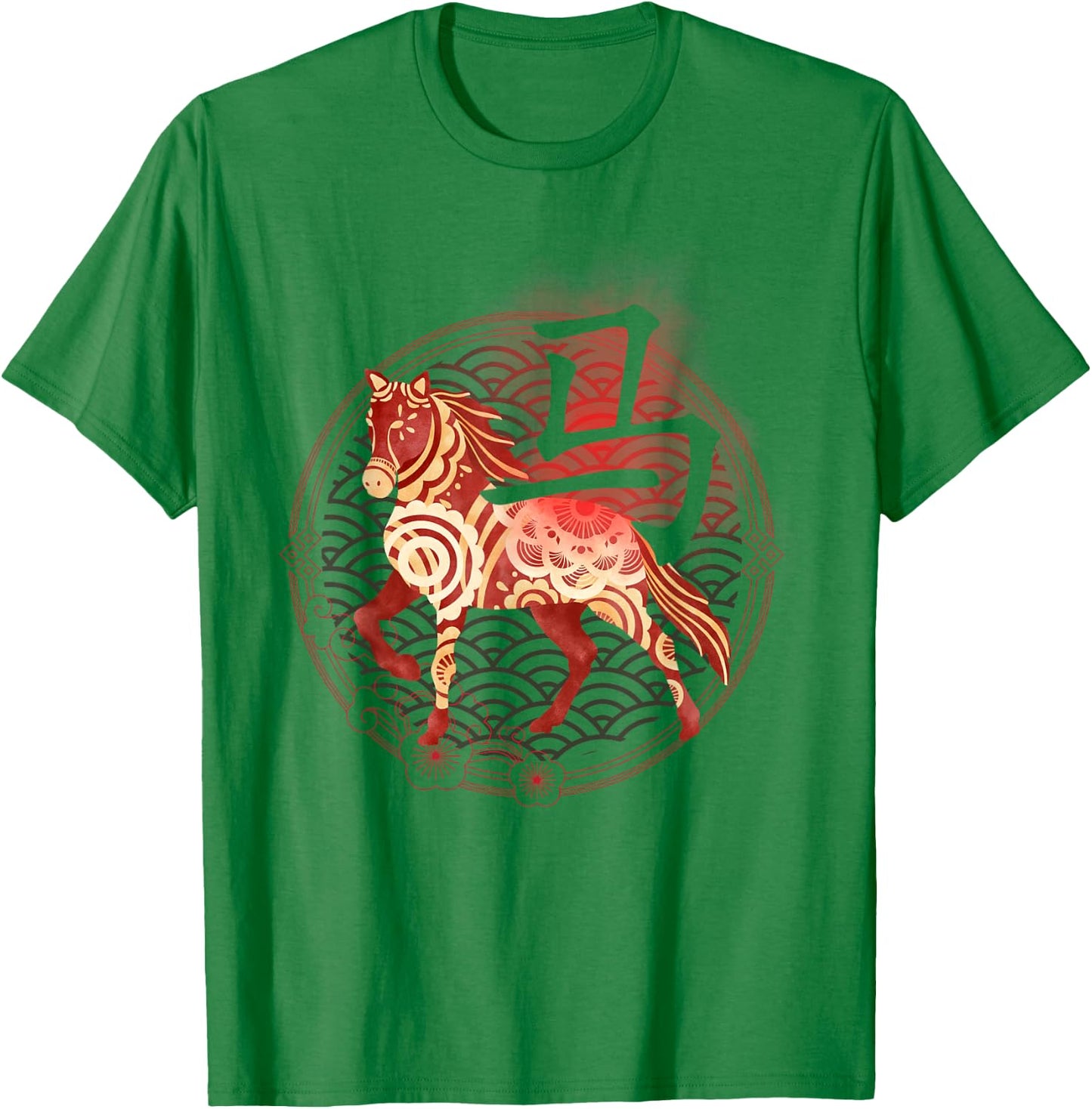 Chinese Lunar New Year Of The Horse 2026 Vietnamese Tet T-Shirt - T-Shirt | Irish Green