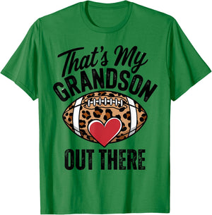 That's My Grandson Out There Football Mom Grandma Women T-Shirt - T-Shirt | Irish Green