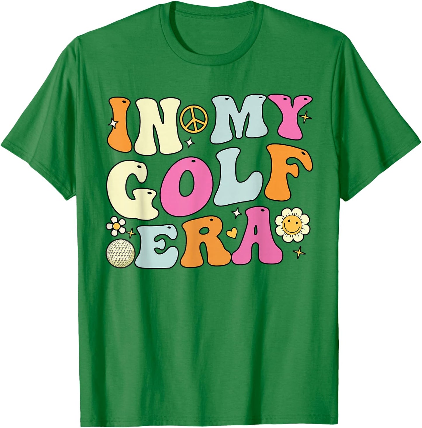 In My Golf Era, Cute Groovy Golf Player T-Shirt - T-Shirt | Irish Green
