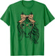 Horse Leopard Bandana For Horseback Riding Horse Lover Girl T-Shirt - T-Shirt | Irish Green