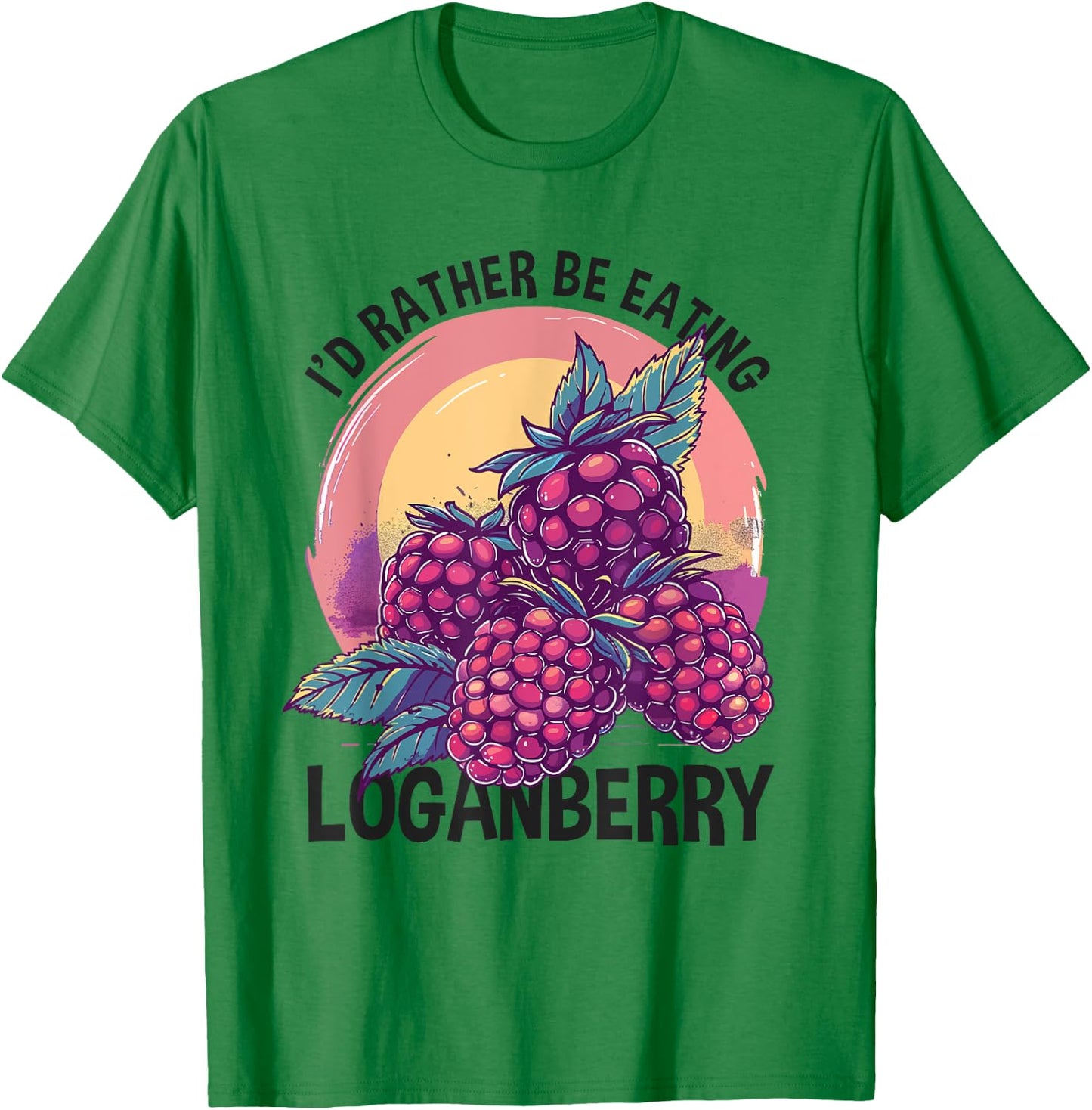 Loganberry Enthusiast Gardener Rather Be Eating Berry T-Shirt - T-Shirt | Irish Green