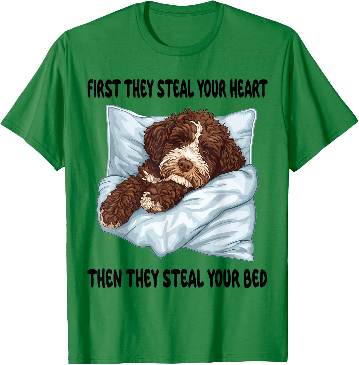 Bernedoodle Sleeping Pajamas Nightgown T-Shirt - T-Shirt | Irish Green