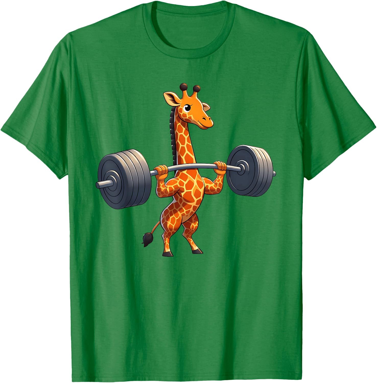 Weightlifting Funny Fitness Workout Gym Giraffe Lover T-Shirt - T-Shirt | Irish Green