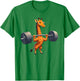 Weightlifting Funny Fitness Workout Gym Giraffe Lover T-Shirt - T-Shirt | Irish Green