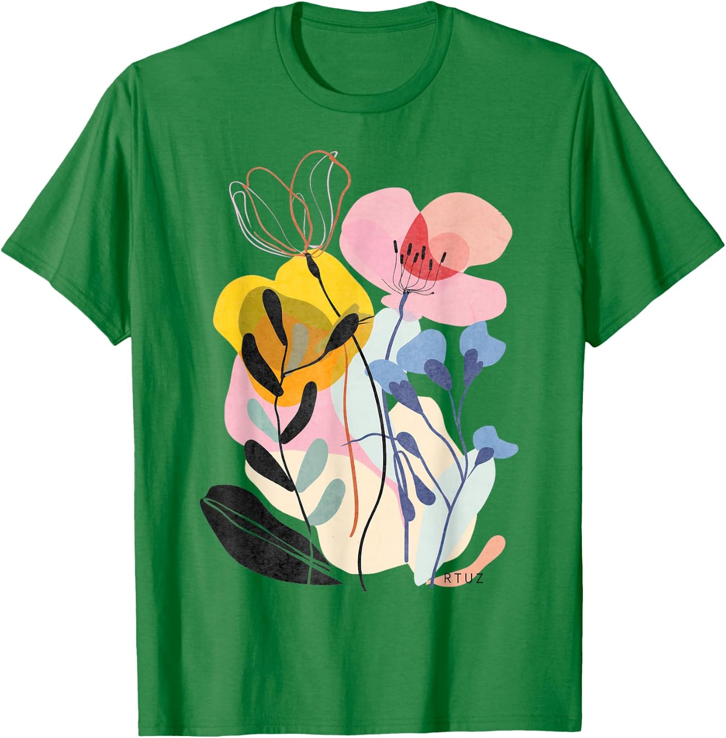 Boho Style Floral Pastel Design Flowers Hipster Streetwear T-Shirt - T-Shirt | Irish Green