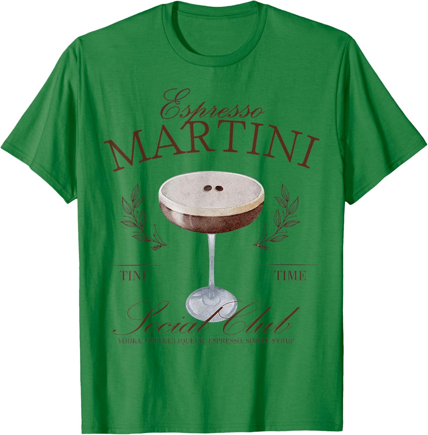 Espresso Martini Social Club Cocktail Bachelorette Design T-Shirt - T-Shirt | Irish Green