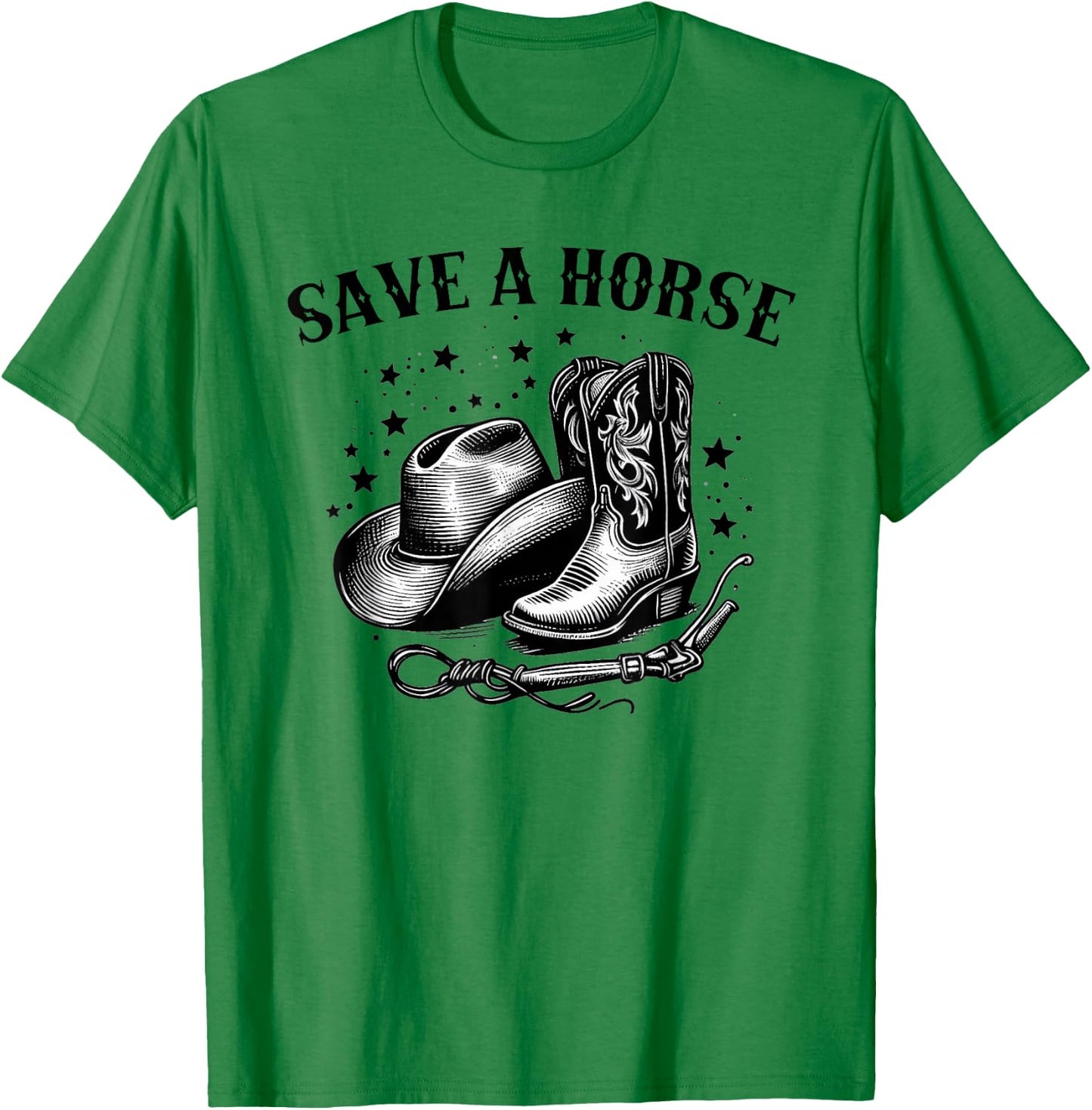Save A Horse Western Country Retro Cowboy T-Shirt - T-Shirt | Irish Green