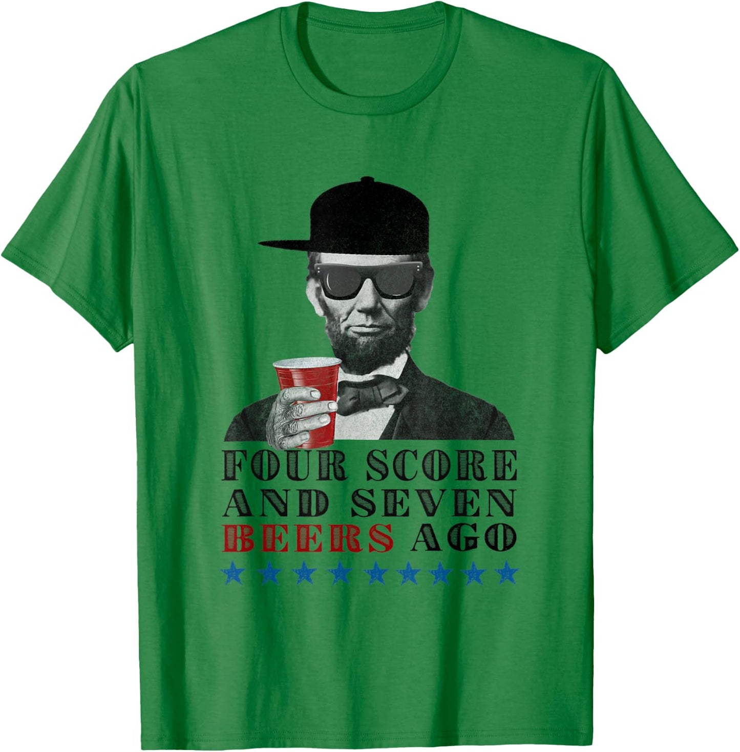 Funny Beer Drinkers Political Party Honest Abe T-Shirt - T-Shirt | Irish Green