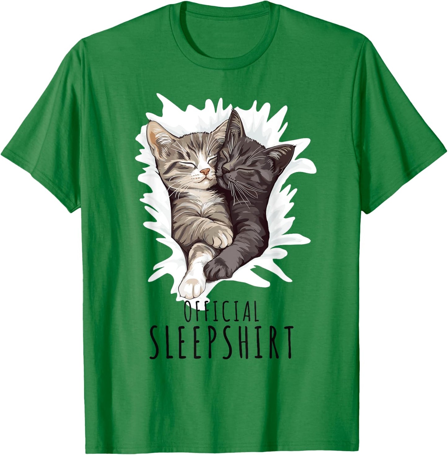 Cuddling Cats Sleepshirt Official Sleepshirt Cats T-Shirt - T-Shirt | Irish Green